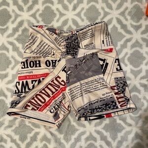 Newspaper booty scrunch shorts